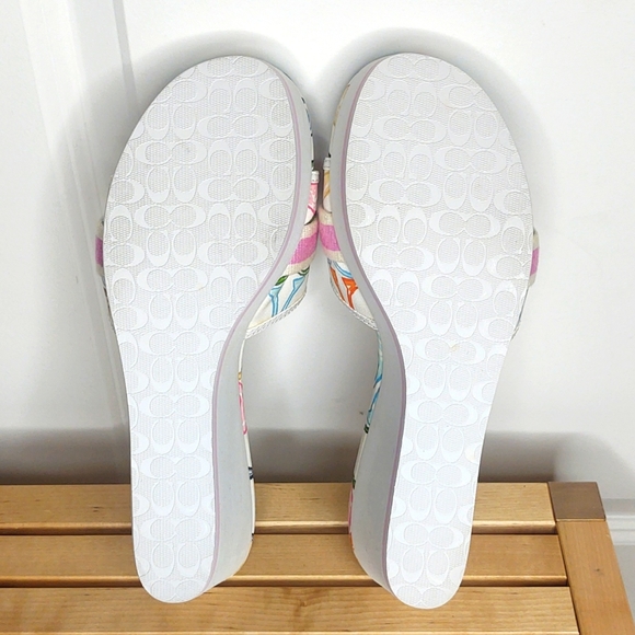 Coach🤍🩷💙💚Fionah Wedge Sandals, 10 M 🆕 - Picture 6 of 14